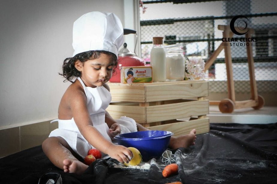 chef baby photoshoot