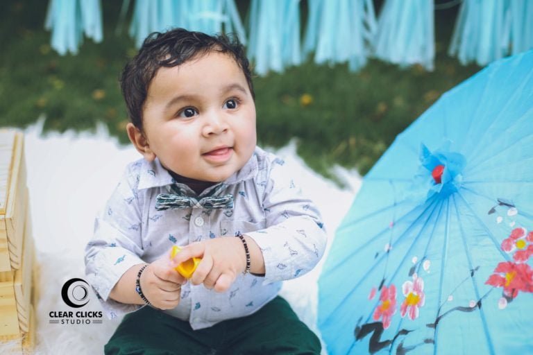 10 Month Baby Boy Pre Birthday Photoshoot - Clear Clicks Studio