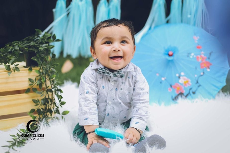 10 Month Baby Boy Pre Birthday Photoshoot - Clear Clicks Studio