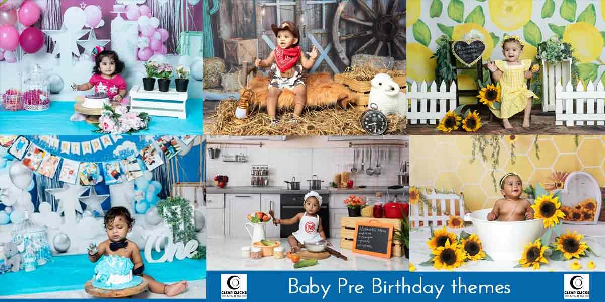 Baby Pre Birthday Photoshoot Packages - Clear Clicks Studio